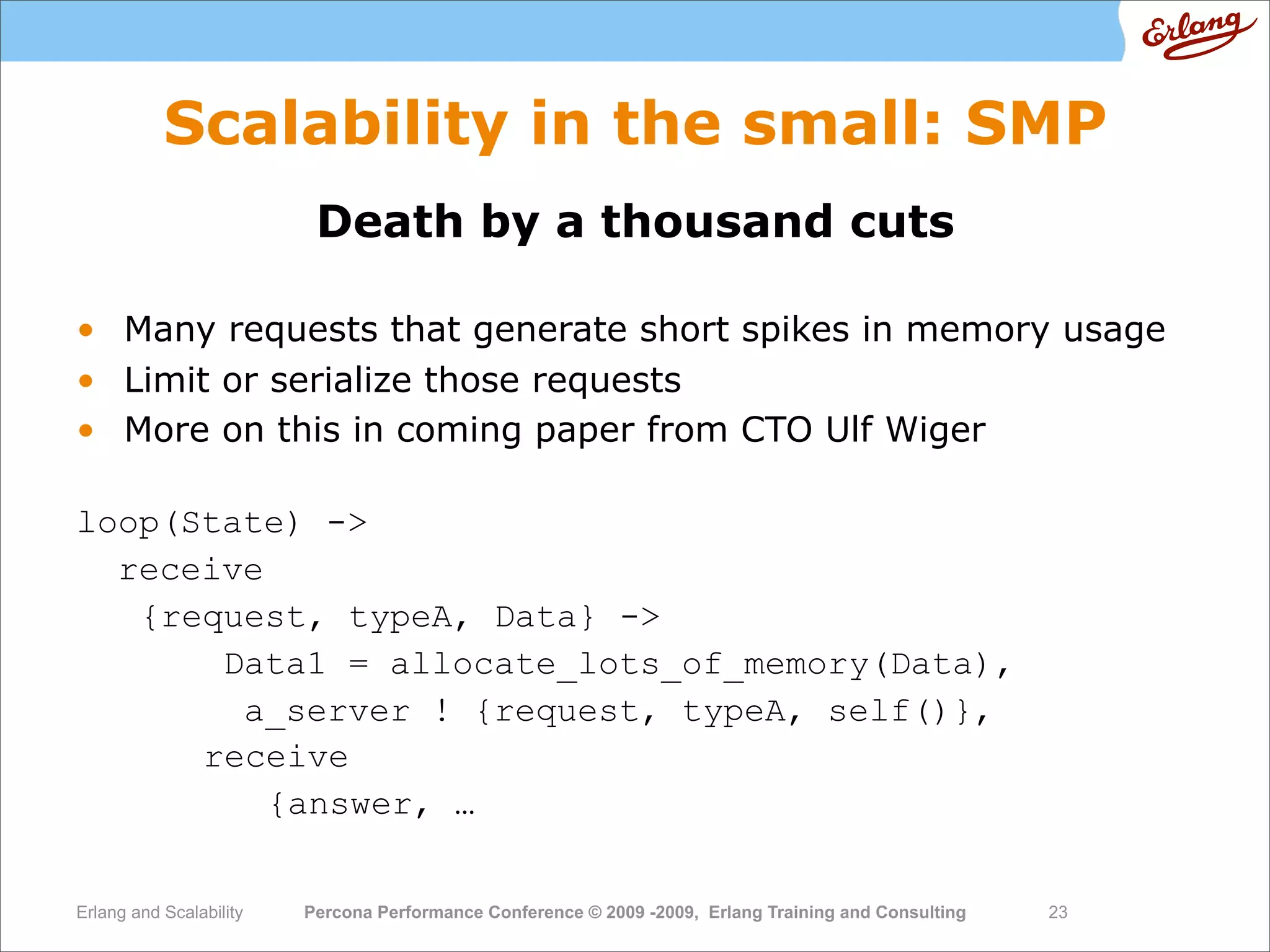 High  Performance  Erlang