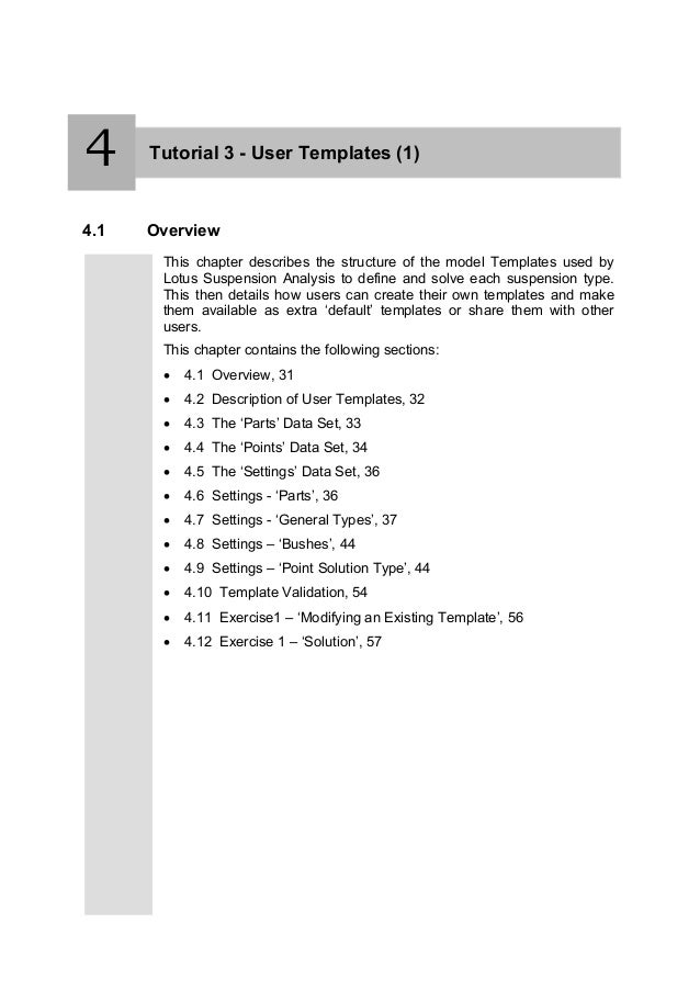 Lotus suspension analysis