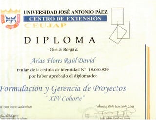 Diploma in Project Development and Management