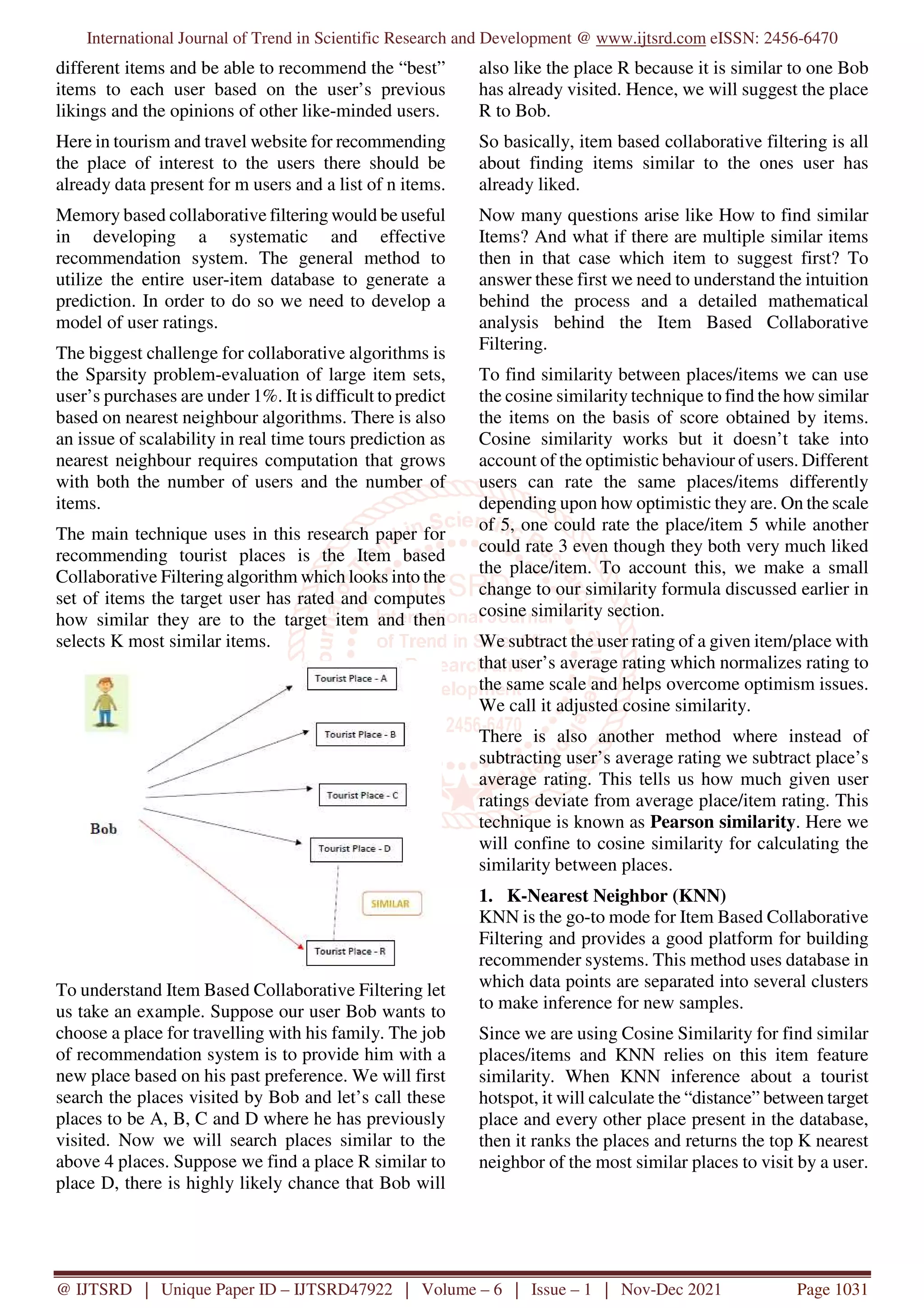 Study of Recommendation System Used In Tourism and Travel | PDF