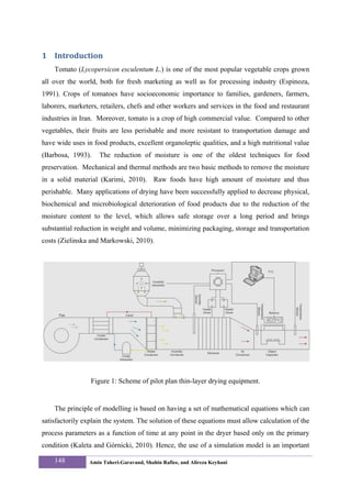 Mathematical Modeling of Thin Layer Drying Kinetics of Tomato Influence ...