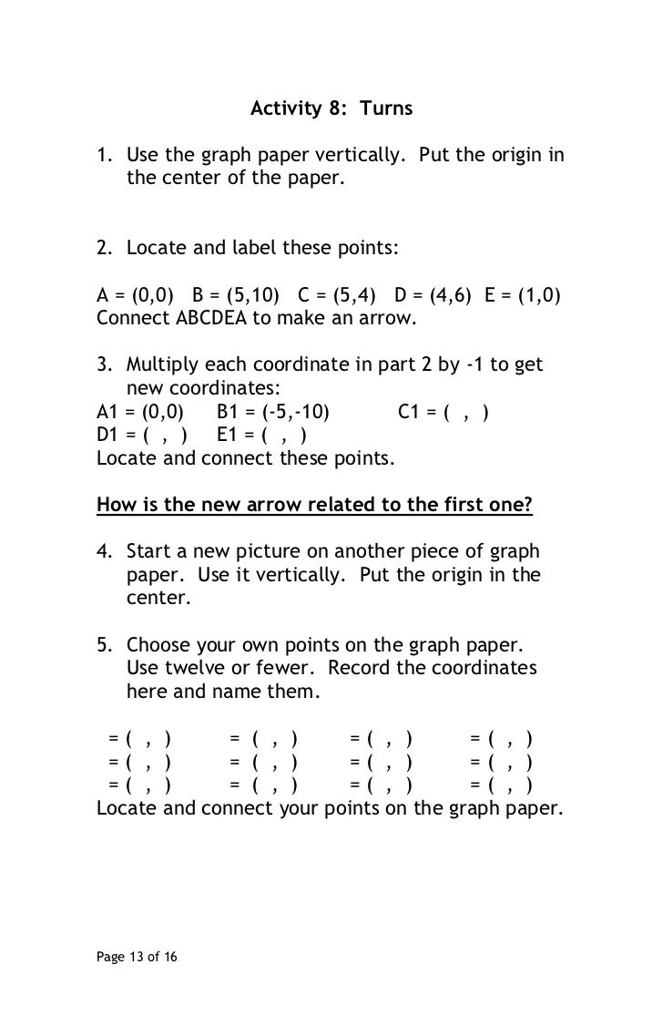 graph paper with numbered coordinates up to 10 rome on your paper graph these coordinates