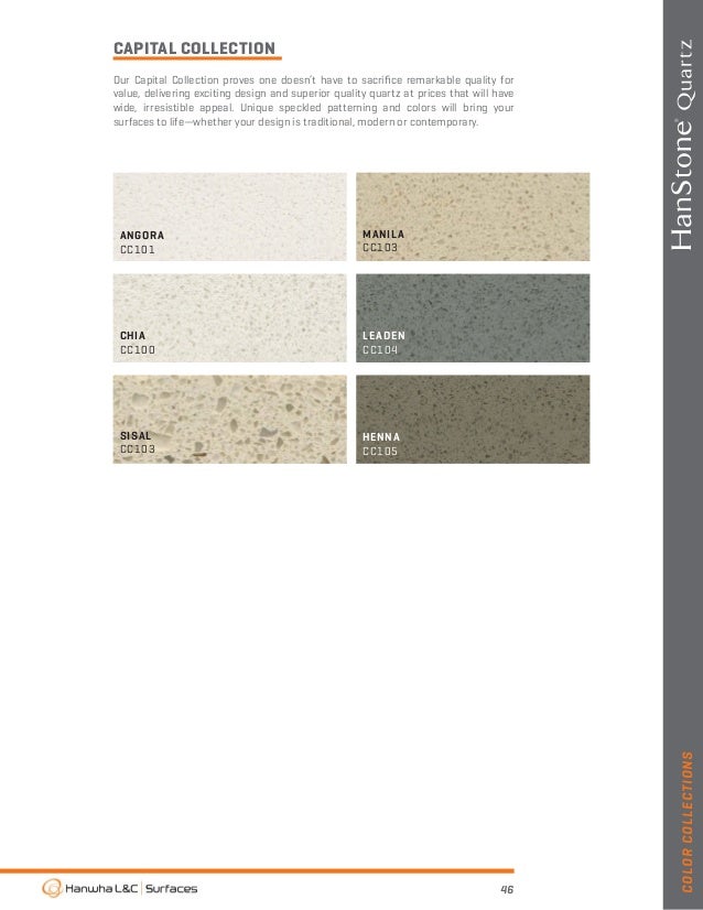 hanstone colors HanStone Quartz and Hanex Solid