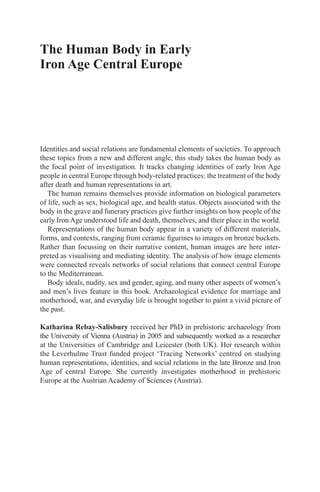 The Human Body In Early Iron Age Central Europe Burial Practices And ...