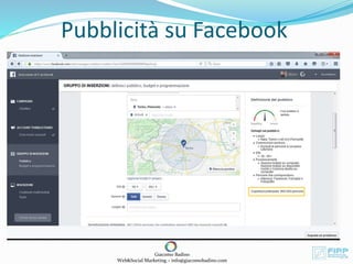 Pubblicità su Facebook
Giacomo Badino
Web&Social Marketing – info@giacomobadino.com
 