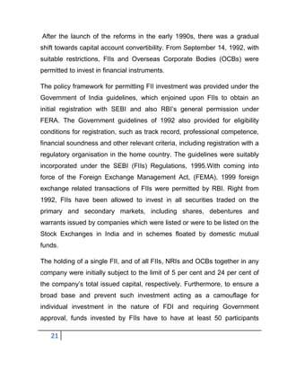 Impact of FII on indian stock market | PDF