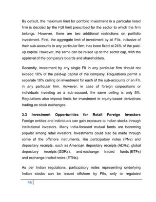 Impact of FII on indian stock market | PDF