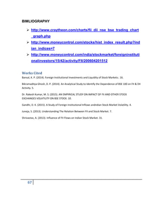 Impact of FII on indian stock market | PDF