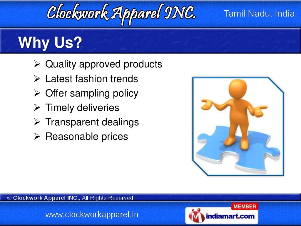 Clockwork Apparel INC Tamil Nadu India