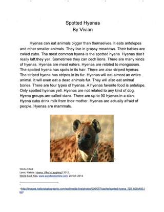 Wild Animals Research Project - Gauvin