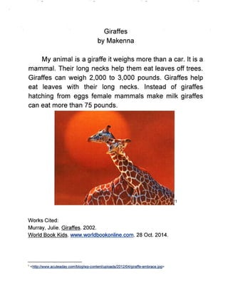 Wild Animals Research Project - Gauvin