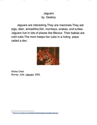 Wild Animals Research Project - Gauvin