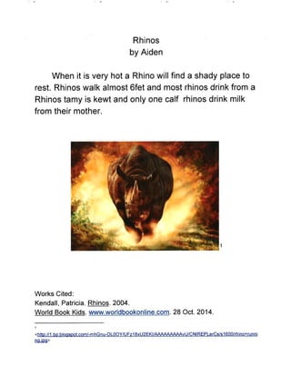 Wild Animals Research Project - Gauvin