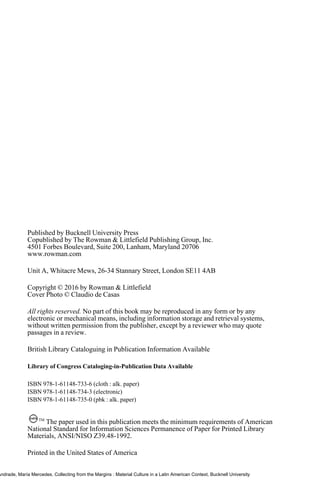 Collecting From The Margins Material Culture In A Latin American ...