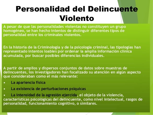Delincuentes Violentos