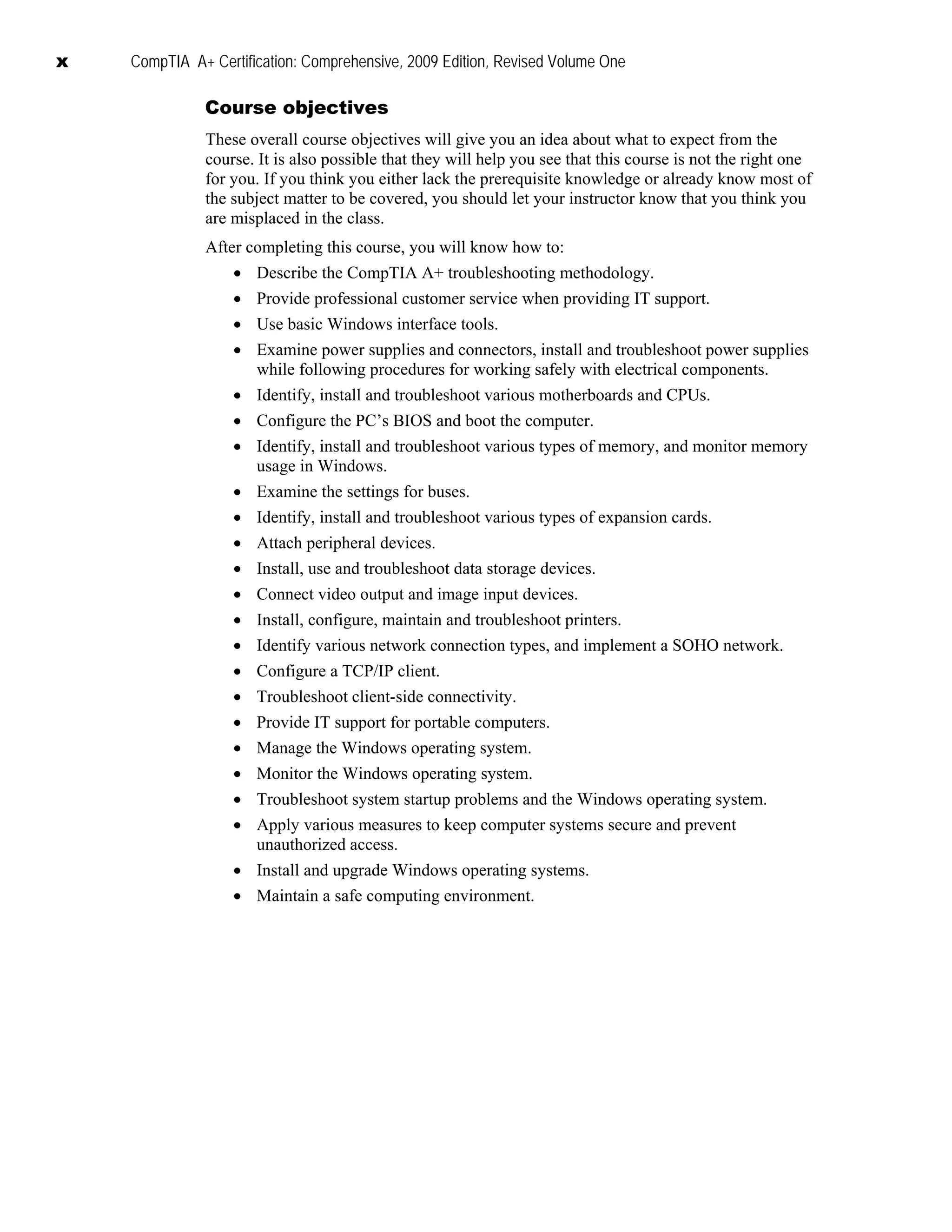 Comptia A Certification Comprehensive 2009 Edition Revised Certblaster ...