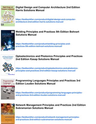Digital Design Principles and Practices 4th Edition Wakerly Solutions ...