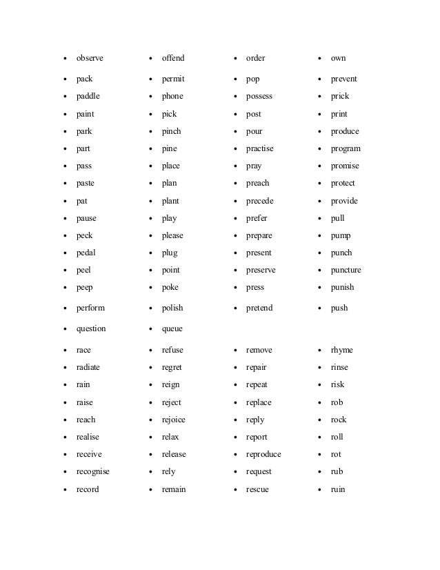irregular verbs