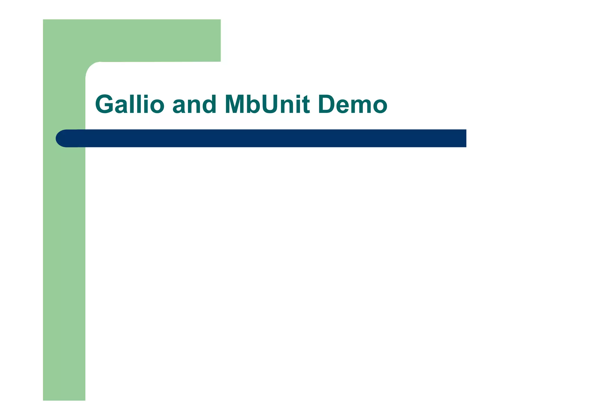 Gallio Crafting A Toolchain