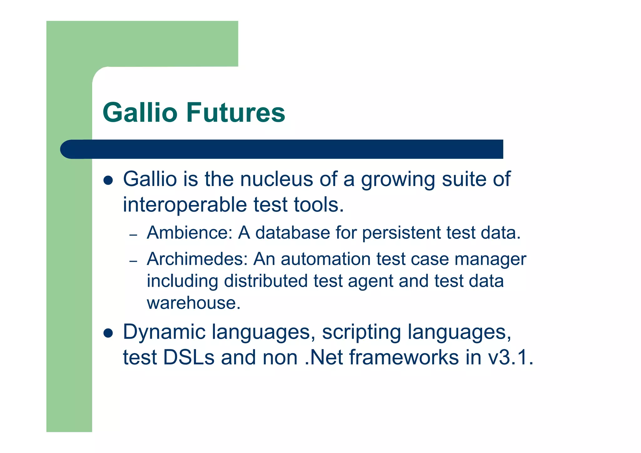 Gallio Crafting A Toolchain