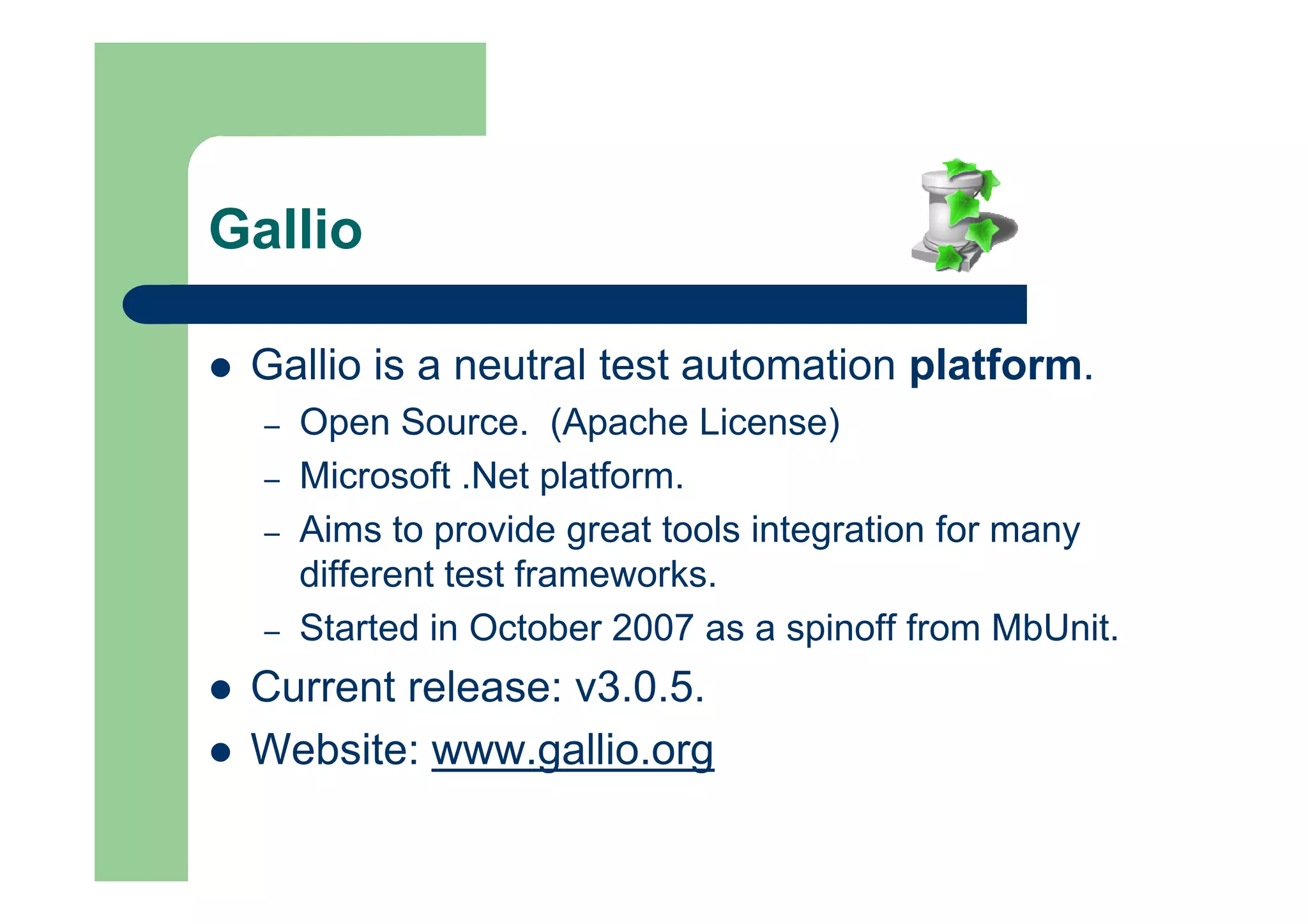 Gallio Crafting A Toolchain