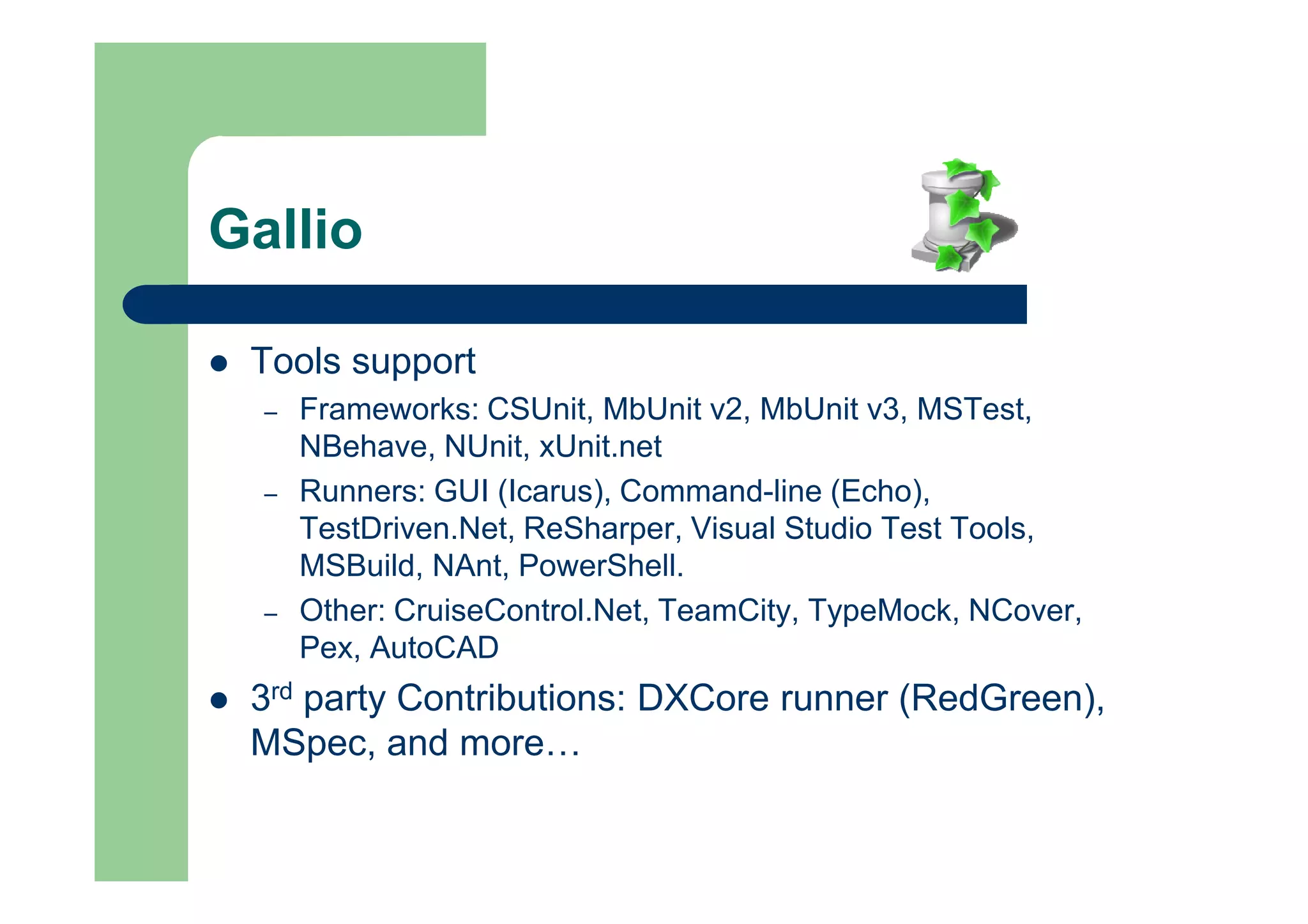 Gallio Crafting A Toolchain