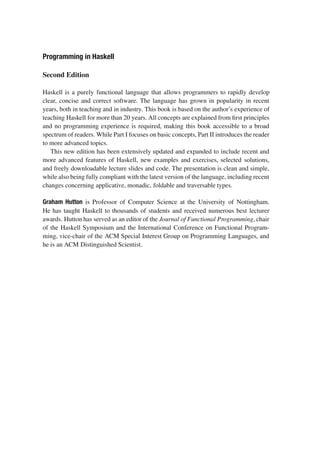 Programming in Haskell 2nd Edition Graham Hutton | PDF