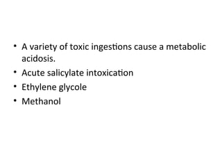 Acid base disorders - types , causes, approach | PPT