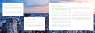 Extensive Expertise
We believe that effective recruiting requires more than just matching
resumes with opportunities. It requires the complete understanding
of what a candidate is truly looking for as well as the ins and
outs of each law firm or corporation, including its unique culture.
Our specialized search capabilities provide a personalized approach to legal
recruiting. With over two decades of experience, we understand our clients’
needs and candidates’ career goals. Able Fisher Legal specializes in headhunting
lawyers for law firms, banks and corporates. Our business is exclusively
geared towards partner moves, and senior associates in strategic areas.
We offer a bespoke service, with the aim of building long-term relationships
with both our clients and candidates. We bring a variety of skills to each search
assignment we carry out, including experience in private practice, in-house,
and legal market research. We have an unrivalled understanding of the London
legal market, a dynamic approach, and a reputation for honest and objective
advice at all times. Over the years, Able Fisher Legal Search has handled a
diverse range of searches across the spectrum of legal disciplines for leading US,
City, and international firms as well as top investment banks and corporates.
Able Fisher Legal specializes in assessing and recruiting attorneys with
outstanding track records who will create competitive advantage and
sustainable value to law firms and corporations. The worldwide success of
our firm has been built on our insights into the people dynamics of law firms
and corporations and their leadership requirements at the highest levels.
We have been founded by Partners with a distinctive vision and structure
aimed at achieving two basic goals – to place our clients’ interests first
and to lead our profession in creating value for our clients through
the assessment and recruitment of top-level attorney resources.
The most fundamental expression of our client-first vision resides in our
structure, which is unique to our profession. Our consultants, operating from
our international offices in New York , London & Singapore, are organized
around a single-profit centre partnership. This is designed to eliminate
competitive barriers between our offices. It allows us to operate seamlessly when
engagements call for us to mobilize across many offices in a country or a region.
Large or small, local or global, our clients benefit from our structure by
having access to our most relevant resources and relationships wherever
they may reside. Underpinning this unique structure is our private ownership.
We have chosen to operate our firm independent of any outside interests
and are motivated solely by a desire to exceed our clients’ expectations.
About Able Fisher Legal
Able Fisher Legal is an international specialist legal search
consultancy focusing on headhunting attorneys with
outstanding track records for law firms, banks and corporates.
We are renowned for our specialist in-depth knowledge of the legal players
within the off-shore centres, European, Asian and US jurisdictions. Our
key focus is on Partner and Associate moves cross-border recruiting the
Global Internationalist lawyers who impart sustainable value to the clients.
Legal Expertise
We, at Able Fisher Legal understand the people dynamics of law
firms, banks and corporates and their leadership requirements at the
highest level. The company works on a wide range of mid to senior
positions, from In-House Lawyers & General Counsels through to
Senior Associates & Partners within Private Practice. Able Fisher Legal
delivers this talent across both permanent and interim solutions.
 