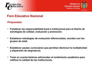<ul><li>Propuestas: </li></ul><ul><li>Fortalecer las responsabilidad local e institucional para el diseño de estrategias d...