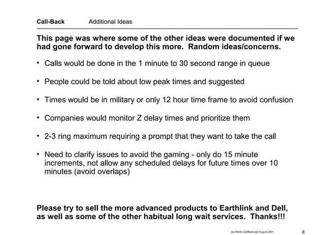 148 Call Center Call Back Options | PPT