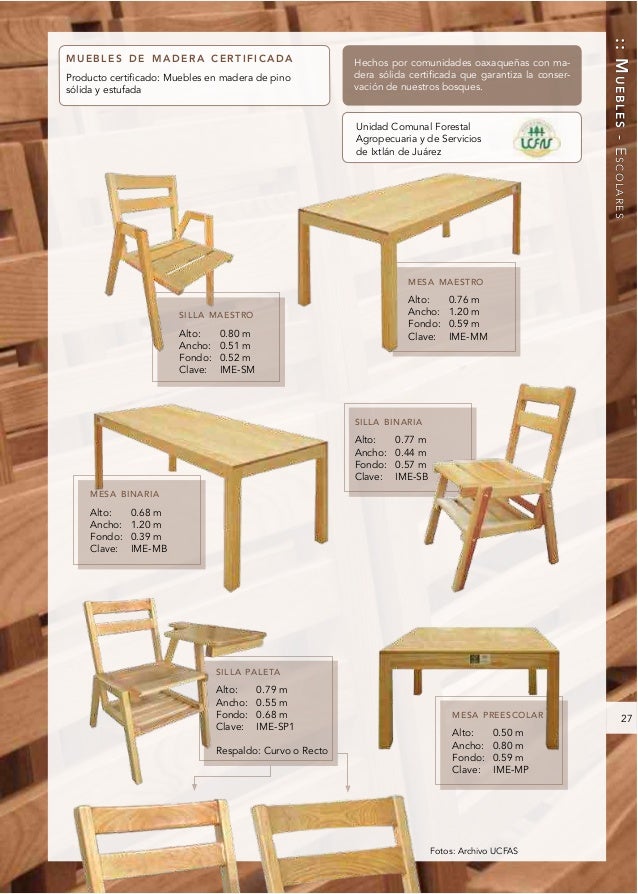 catálogo de productos maderables certificados