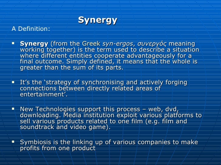 Synergy And Cross Media Convergence