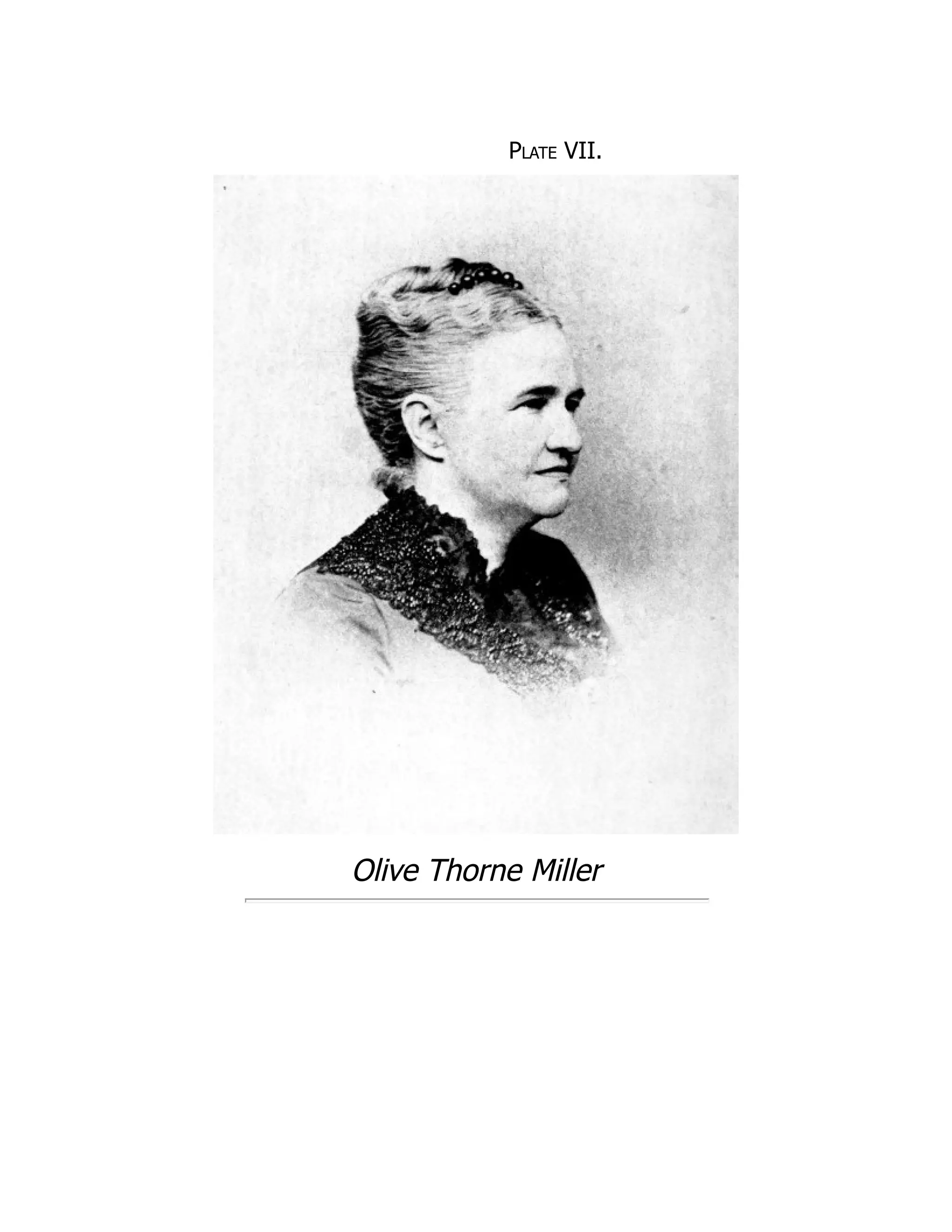 Plate VII.
Olive Thorne Miller
 