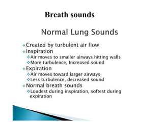 Breath sounds
 