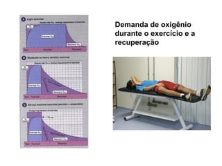 Demanda de oxigênio
durante o exercício e a
recuperação
 
