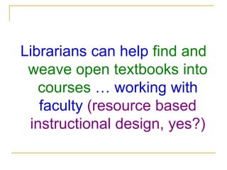 New Role for Librarians?