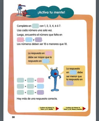 matemáticas método Singapur 1 básico