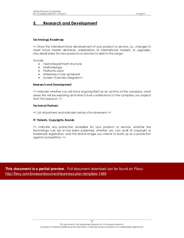Business Plan Template