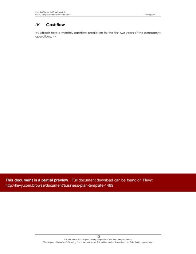 Business Plan Template