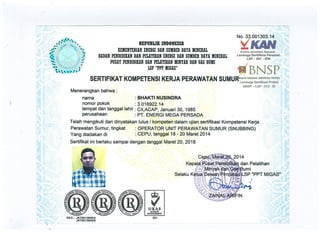 OUPS Certificate - Bhakti Nusindra