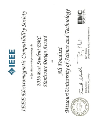 IEEE EMC Best Student Design Competition 2016_Ali Foudazi