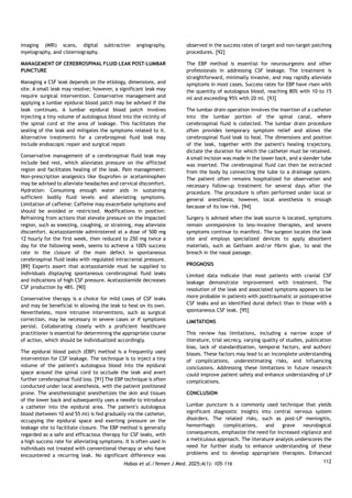 Cerebrospinal Fluid Leakage Post-Lumbar Puncture: A Narrative Review | PDF