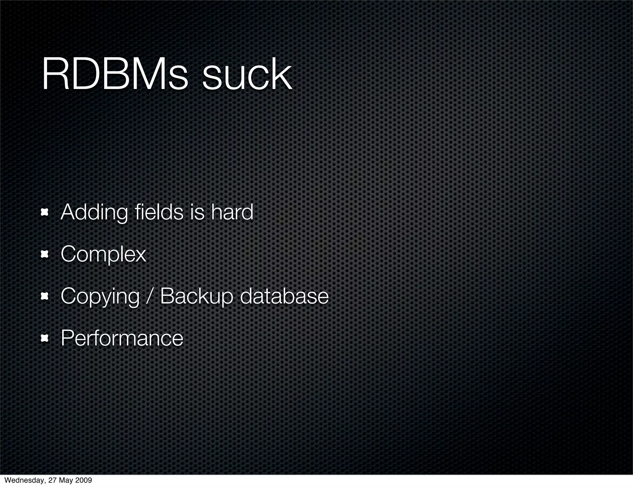 Alternative Databases