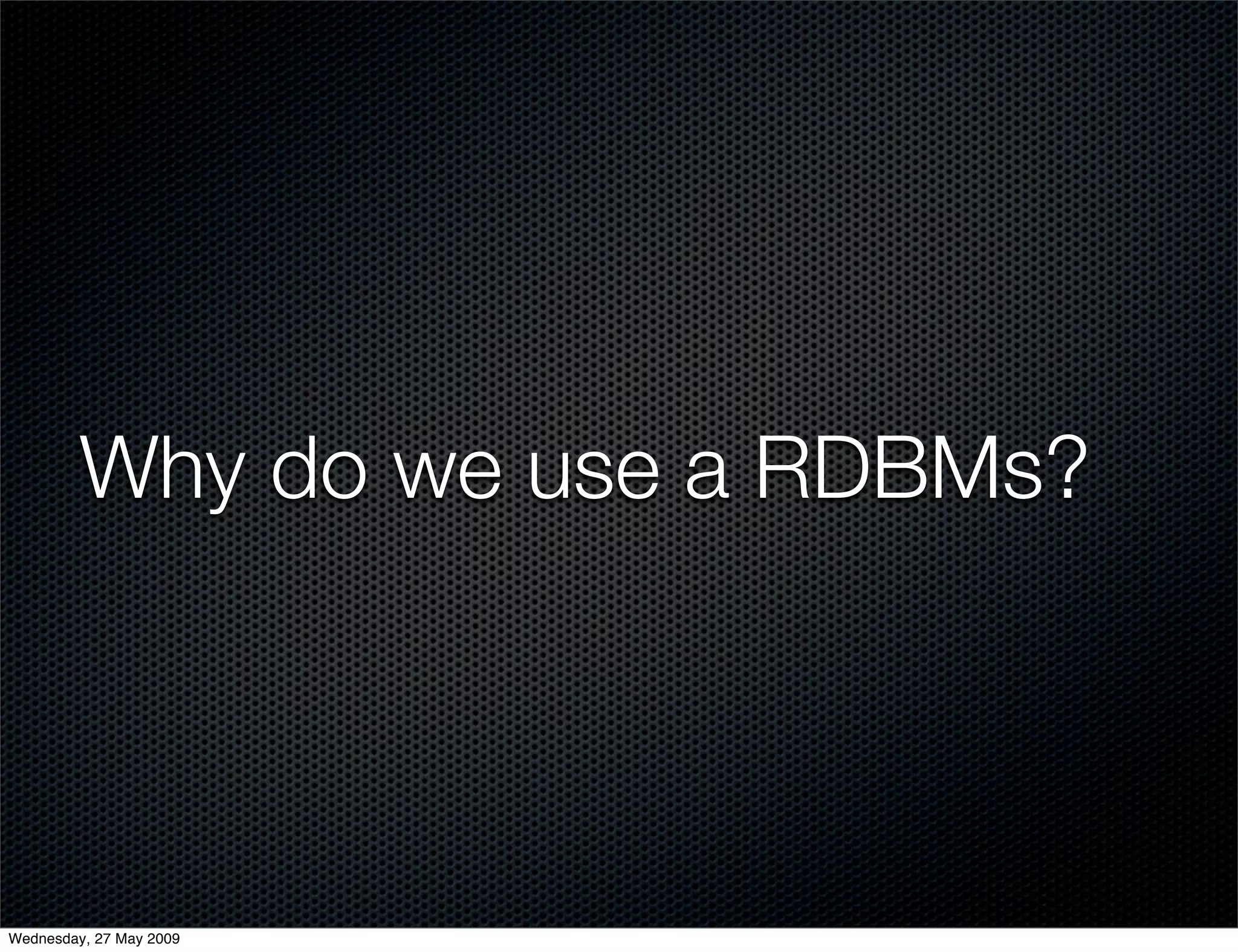 Alternative Databases