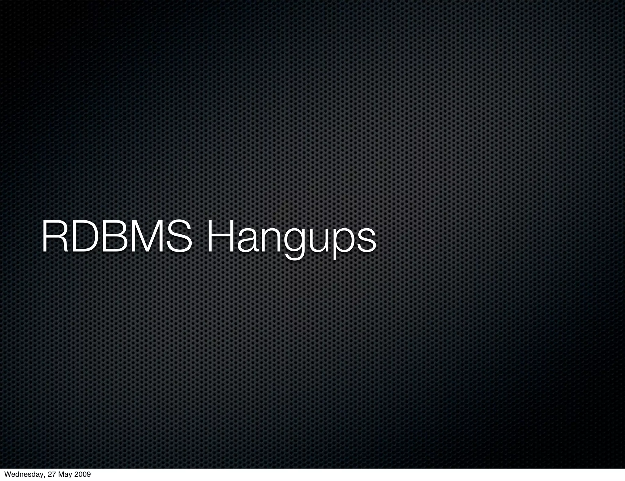 Alternative Databases