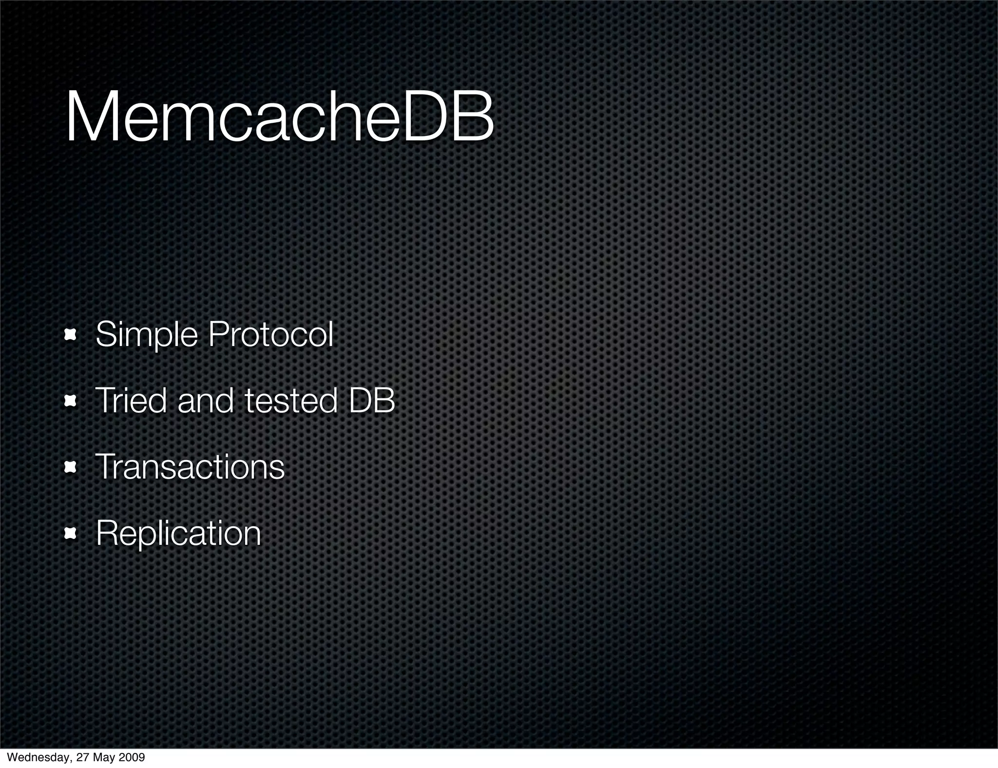 Alternative Databases