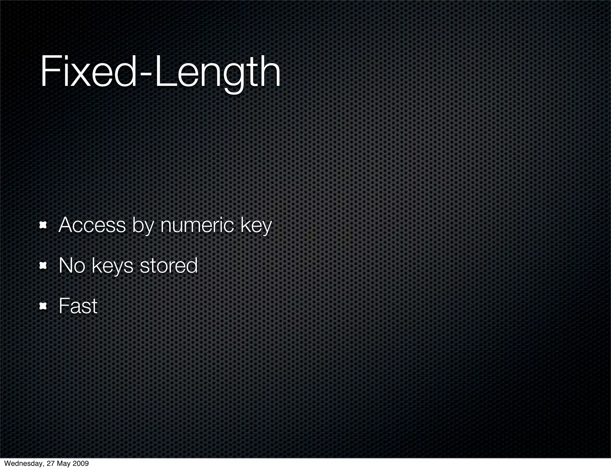 Alternative Databases