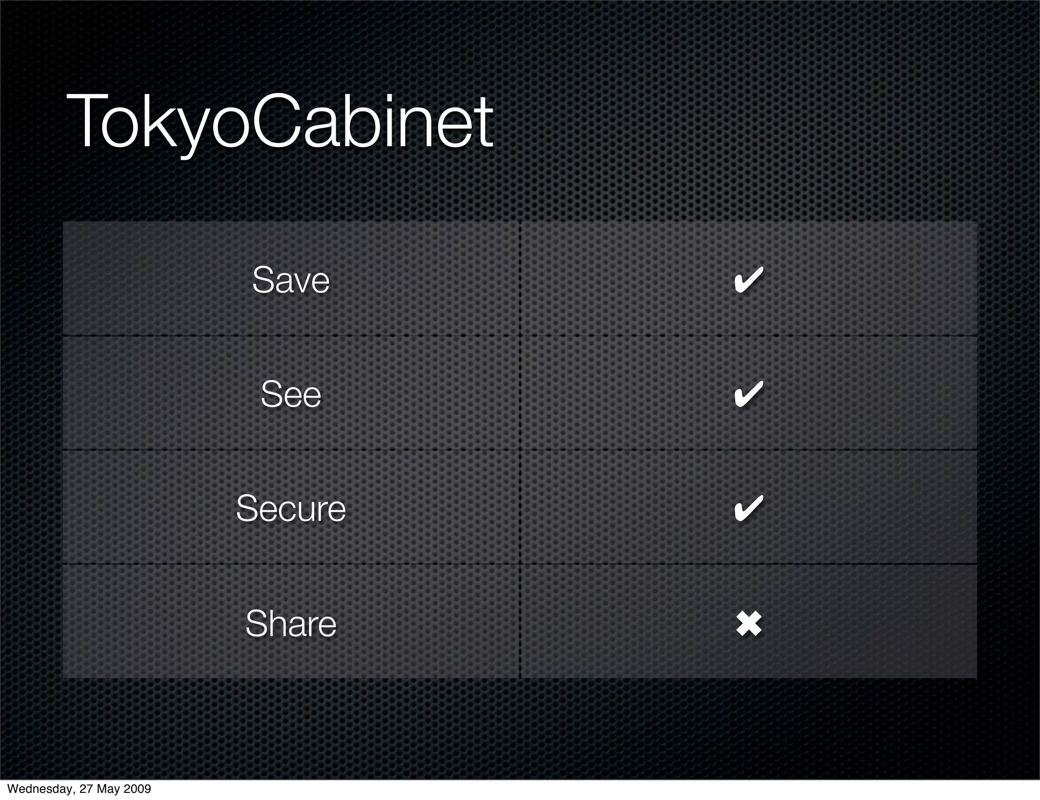 Alternative Databases