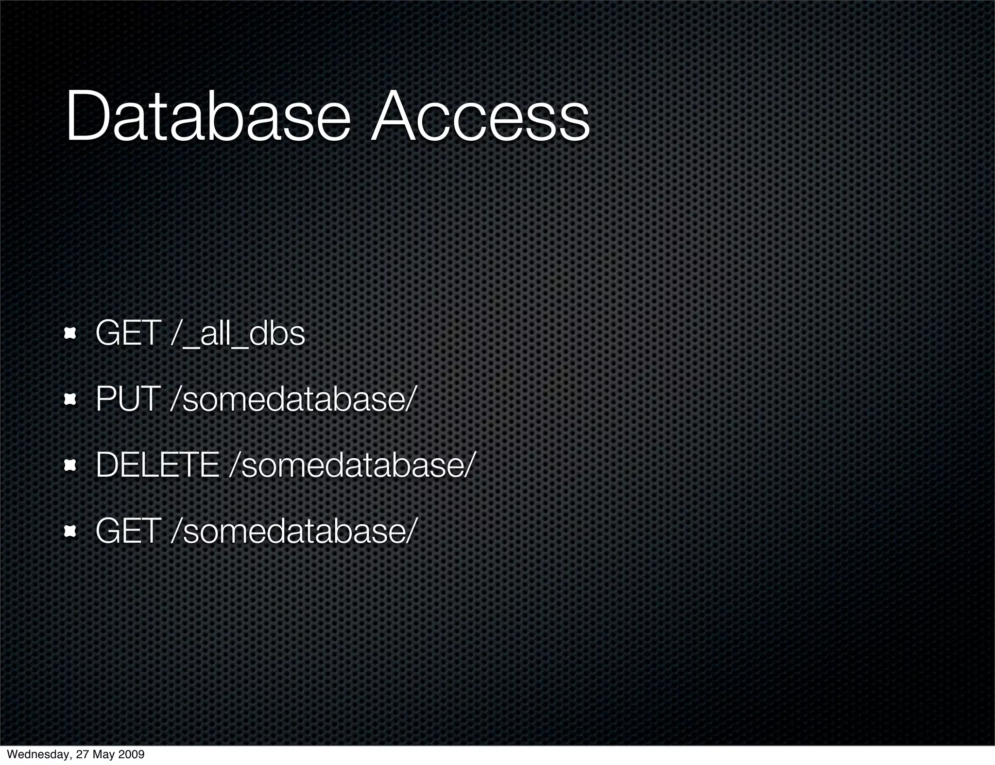 Alternative Databases